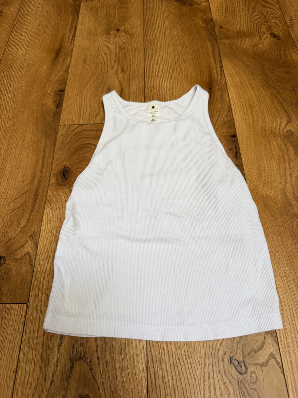 Yogalicious White Ribbed Tank - Picture 2 of 4